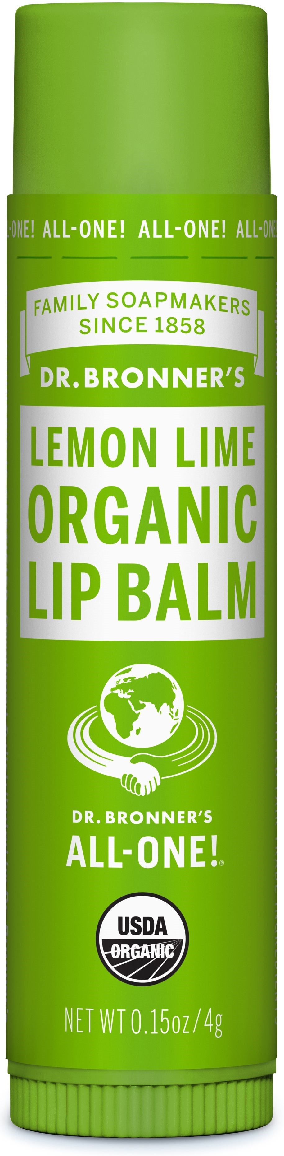 Dr. Bronner`s lūpu balzams ar citronu un laimu, 4g
