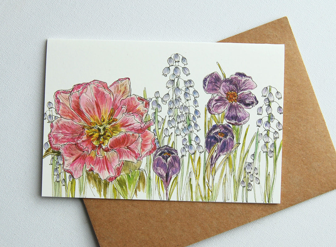 Mydesignpictures atverama kartīte 10*15 cm Spring Flowers Card