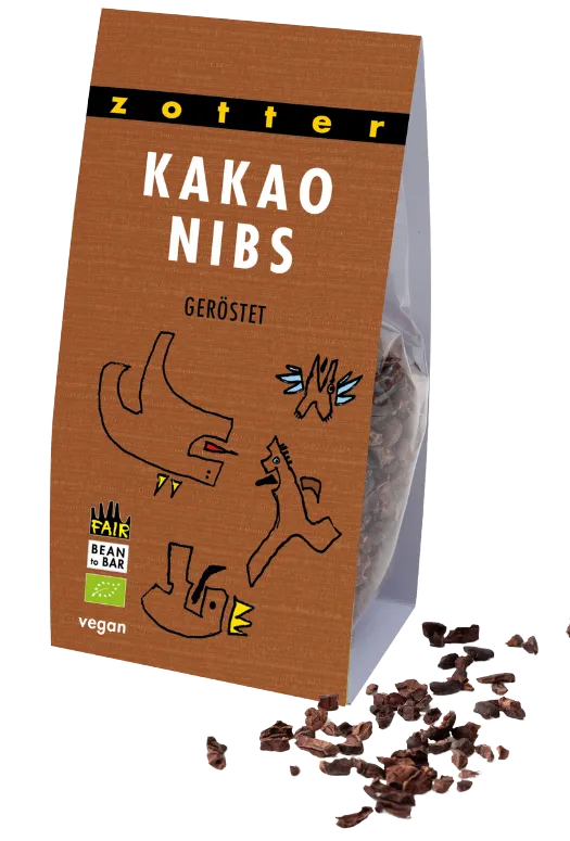 Zotter bio kakao pupiņas, drupinātas, 100g