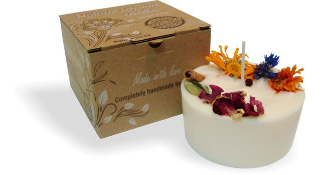 Gartda sojas vaska svece ar zaļo tēju un May Chang ēterisko eļļu, 200ml