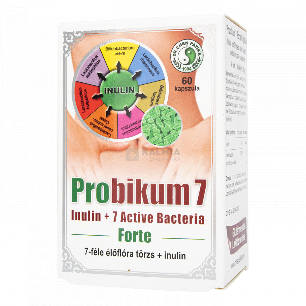 Oriental Herbs uztura bagātinātājs Inulīns ar 7 veidu aktīvajām baktērijām 500 mg, 60 kaps.