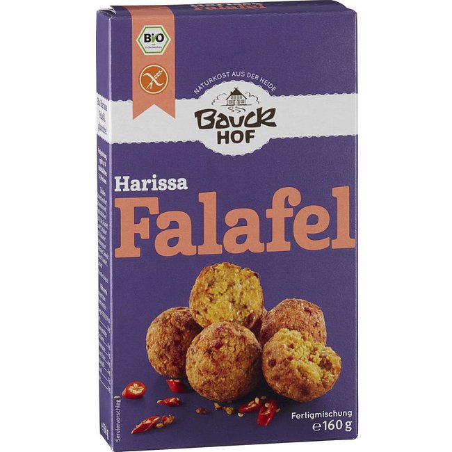 Bauckhof BIO bezglutēna falafel maisījums ar papriku un čilli, 160g