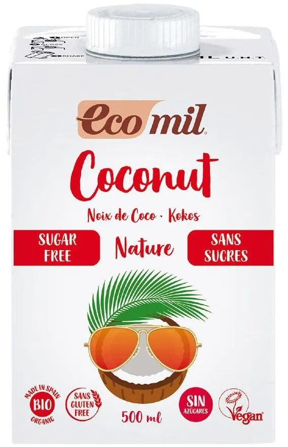 Ecomil BIO bezglutēna kokosriekstu dzēriens bez cukura, 500ml