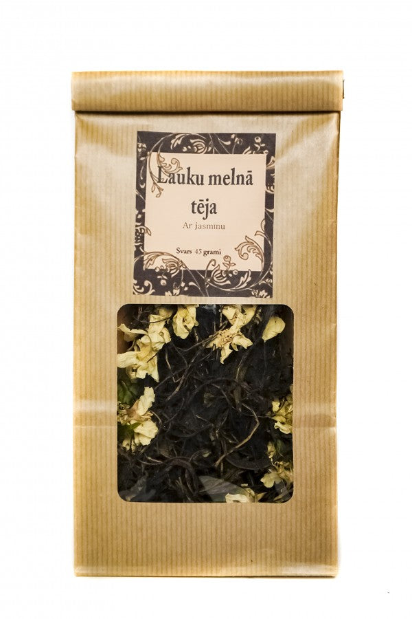 3x9 Zālītes BIO lauku melnā tēja (fermentēta ugunspuķe) ar jasmīniem, 35g