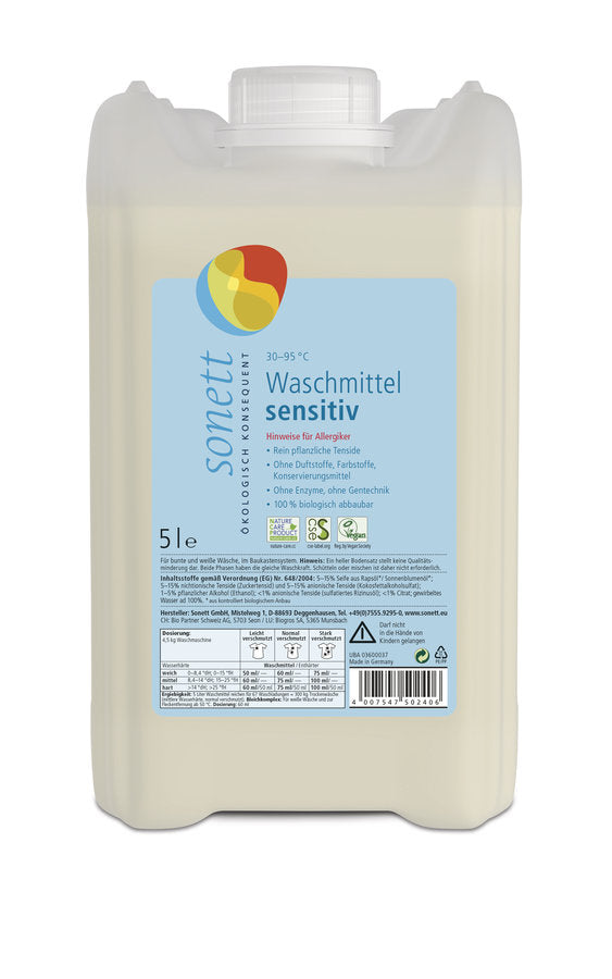 Sonett šķidrais veļas mazgāšanas līdzeklis Neutral, 5l