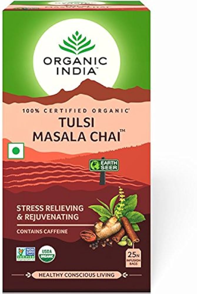 Organic India BIO svētā bazilika tēja Tulsi Masala, 25pac.x1,8g