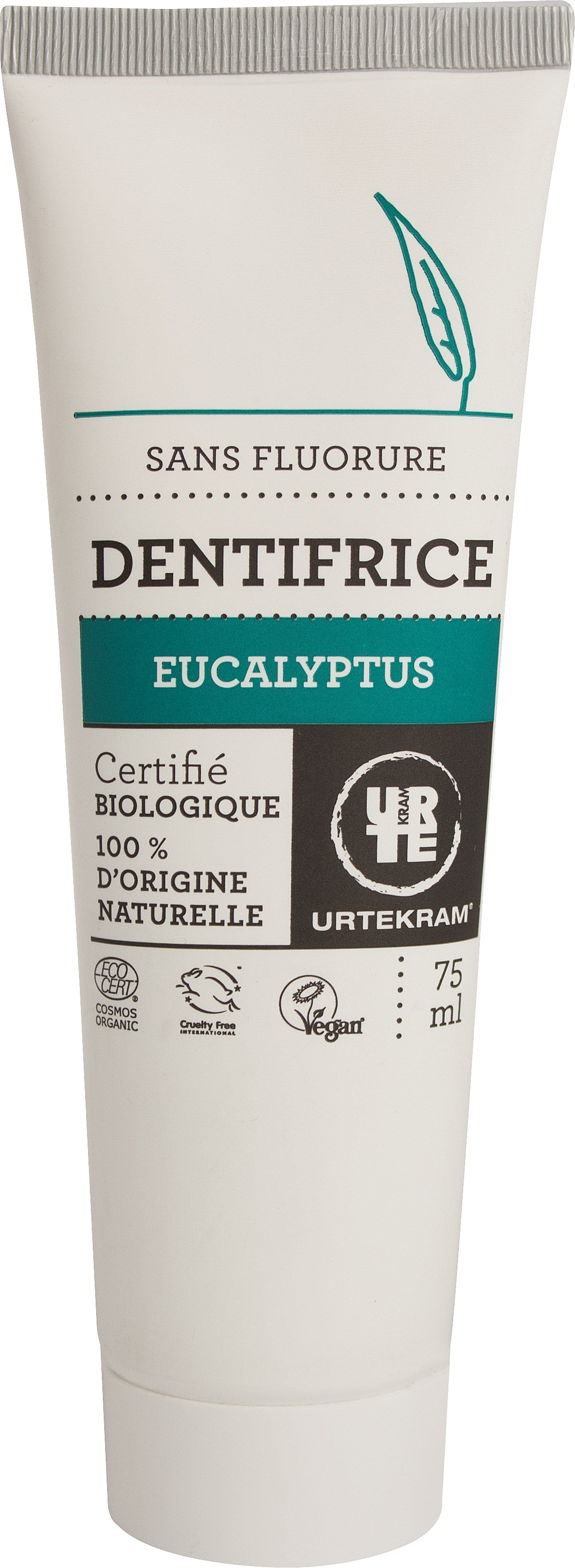 Urtekram Eucalyptus zobu pasta ar eikaliptu, 75ml