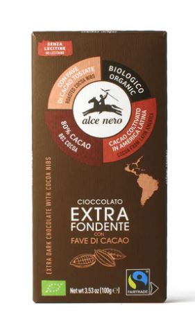 Alce Nero BIO 70% tumšā šokolāde ar kafijas pupiņām, 100g