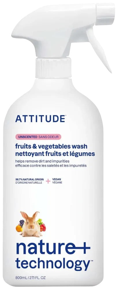 Attitude līdzeklis augļu un dārzeņu mazgāšanai, 800ml