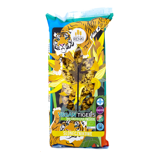 IRENKI BIO bezglutēna auzu pārslu cepumi ar saulespuķu sēklām, 120g