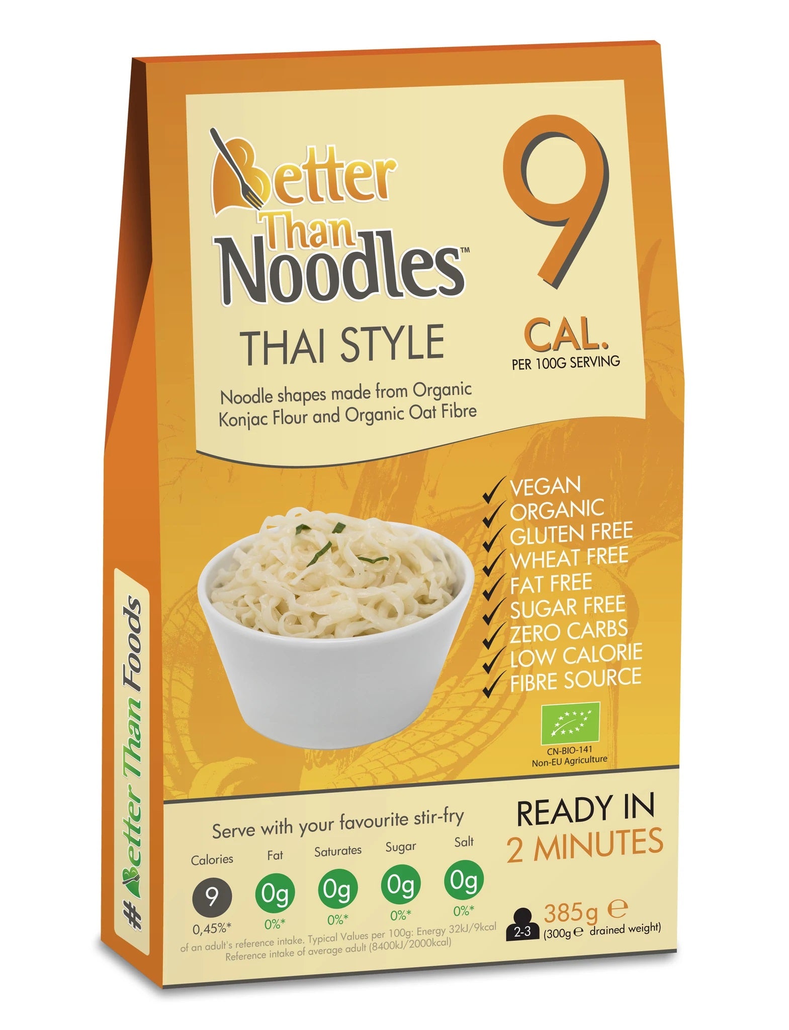 Better Than Noodles Thai Style BIO nūdeles no konjak (konjac) auga, 385g