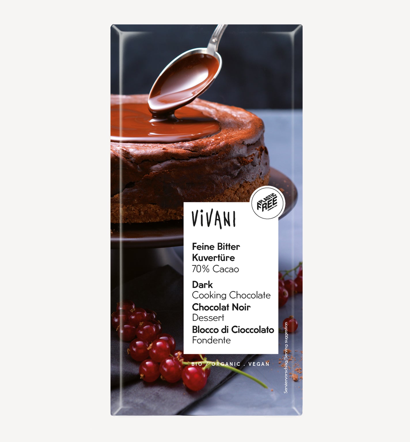 Vivani BIO melnā šokolāde desertiem, 200g