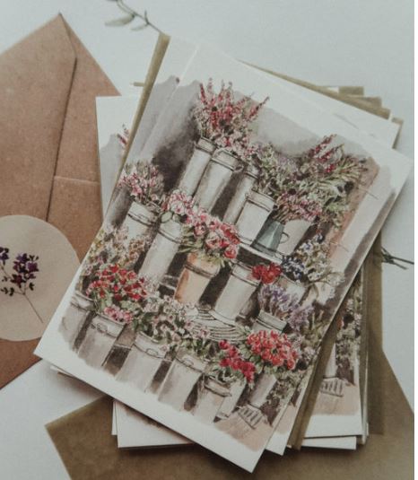 Mydesignpictures kartīte 10*7 cm Flower's shop