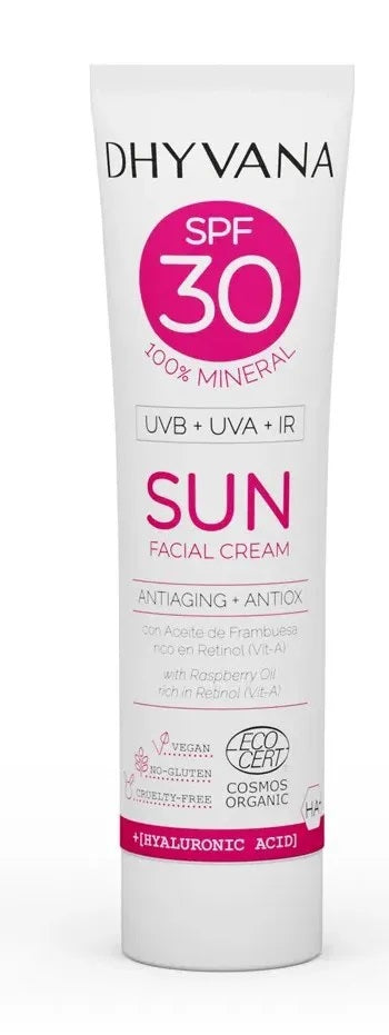 Dhyvana saules aizsargkrēms sejai SPF30, 50ml