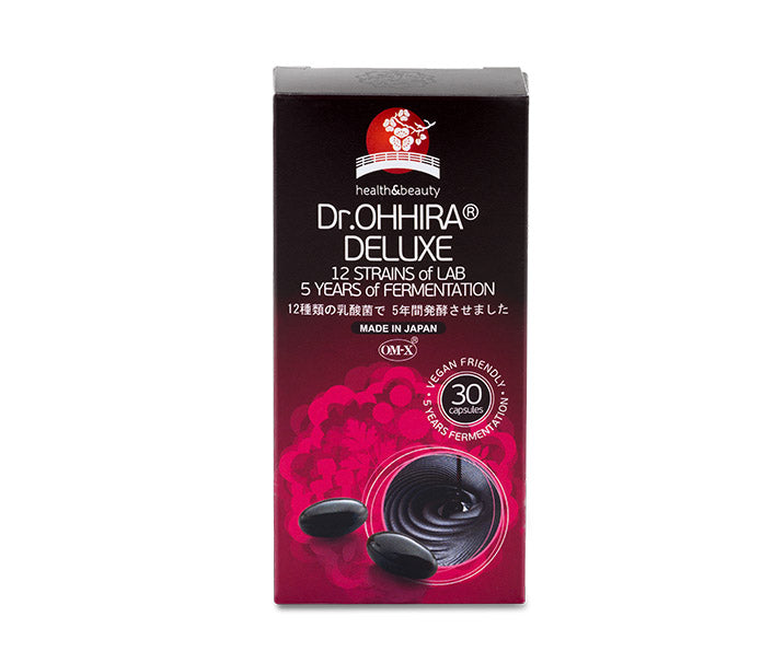 Dr.Ohhira Deluxe uztura bagātinātājs 12 pienskābo baktēriju celmu komplekss, 30 kaps.