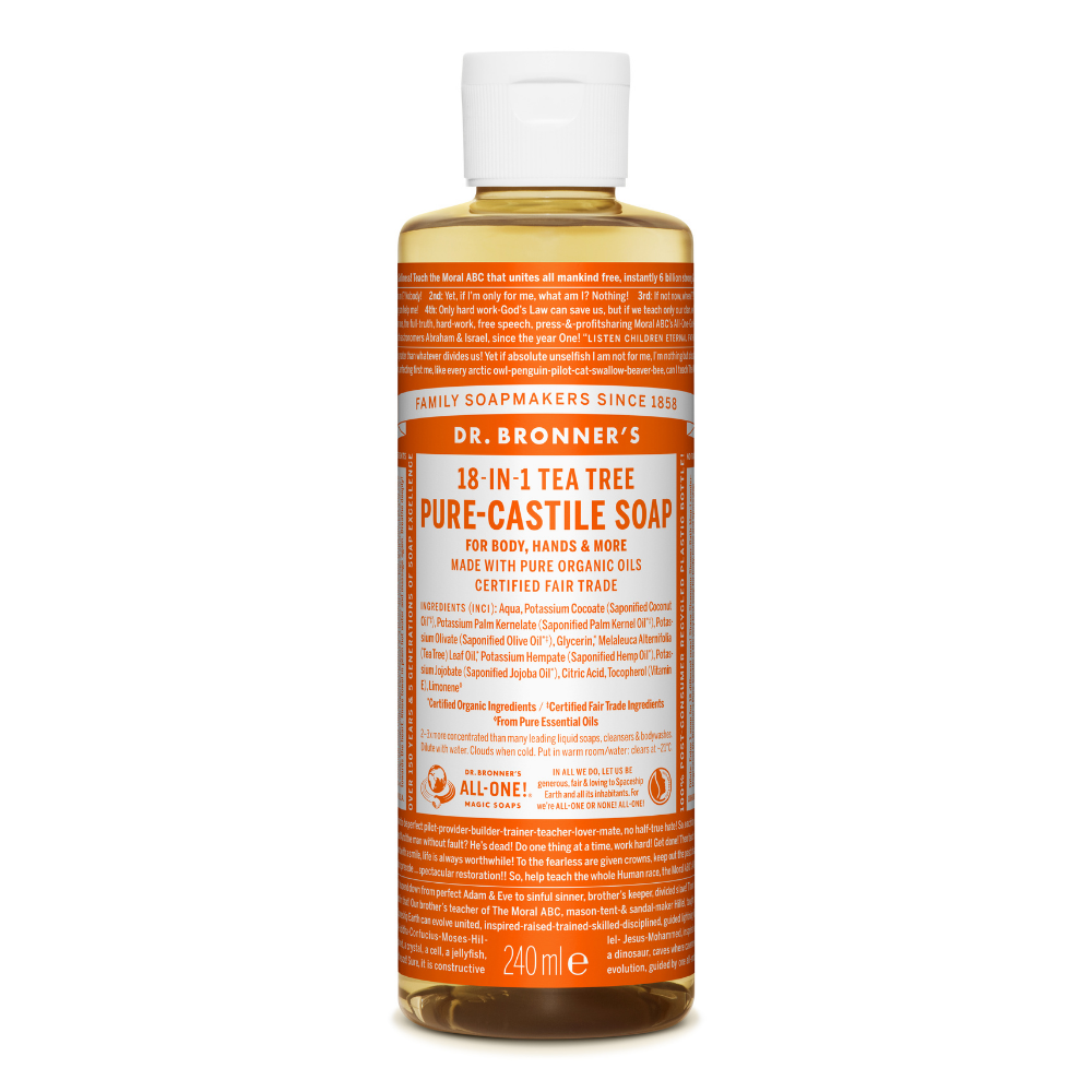 Dr. Bronner`s tējas koka šķidrās ziepes, 240ml