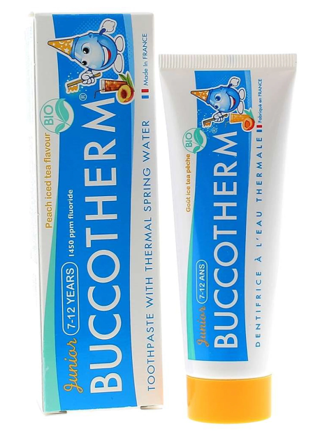 Buccotherm gēlveida zobu pasta bērniem no 7 - 12 gadu vecumam ar Persiku ledus tējas garšu, 50ml