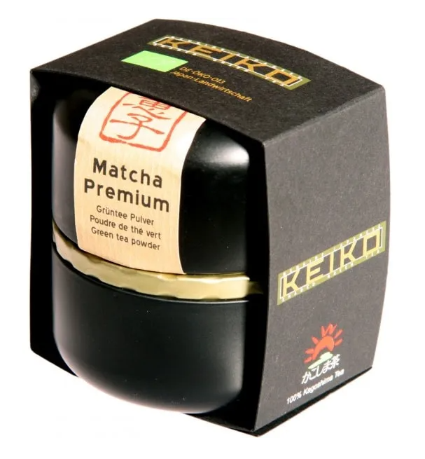 Keiko BIO zaļās tējas mačas pulveris Matcha Premium, 30g