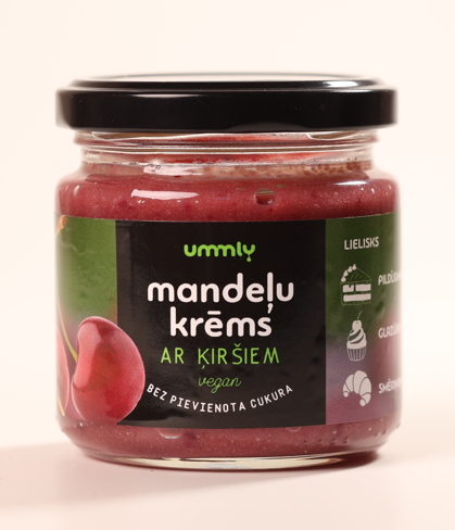 Ummly mandeļu krēms ar ķiršiem bez pievienota cukura, 200g