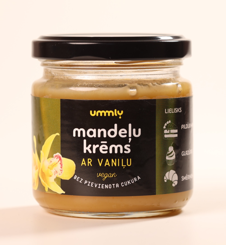 Ummly mandeļu krēms ar vaniļu bez pievienota cukura, 200g