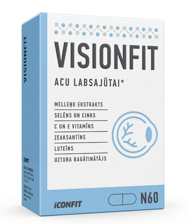 ICONFIT uztura bagātinātājs acu labsajūtai Visionfit, 60kaps.