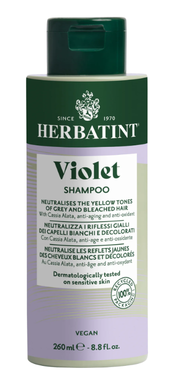 Herbatint Violet šampūns dzelteno toņu neitralizēšanai, 260ml