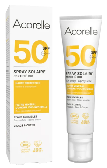 Acorelle izsmidzināms saules aizsarglīdzeklis ar SPF50, 100ml