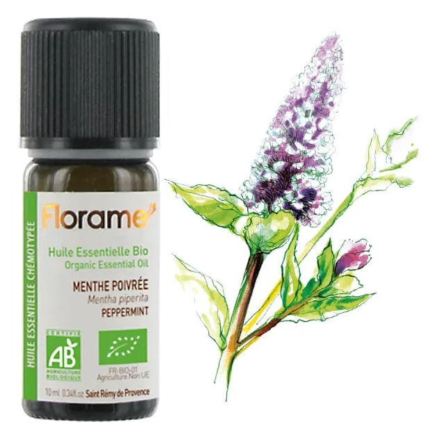 Florame organiska piparmētras ēteriskā eļļa, 10ml