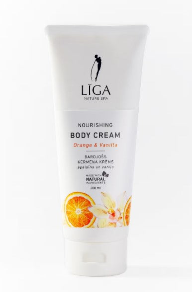 Līga Nature SPA barojošs ķermeņa krēms ar apelsīna un vaniļas eļļu, 200ml