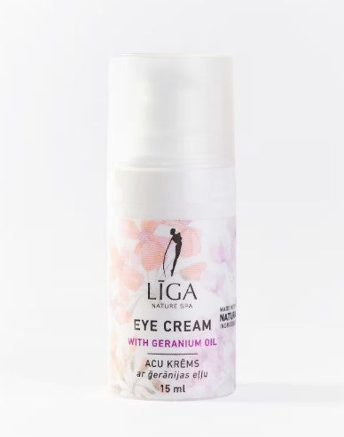 Līga Nature SPA krēms ādai ap acīm ar hialuronskābi un ģerānijas ēterisko eļļu, 15ml
