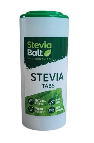 SteviaBalt stēvijas tabletes Reb-A ar dozatoru kārbiņā, 100gb