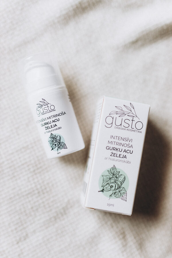 Gusto intensīvi mitrinoša gurķu acu želeja ar hialuronskābi, 15ml