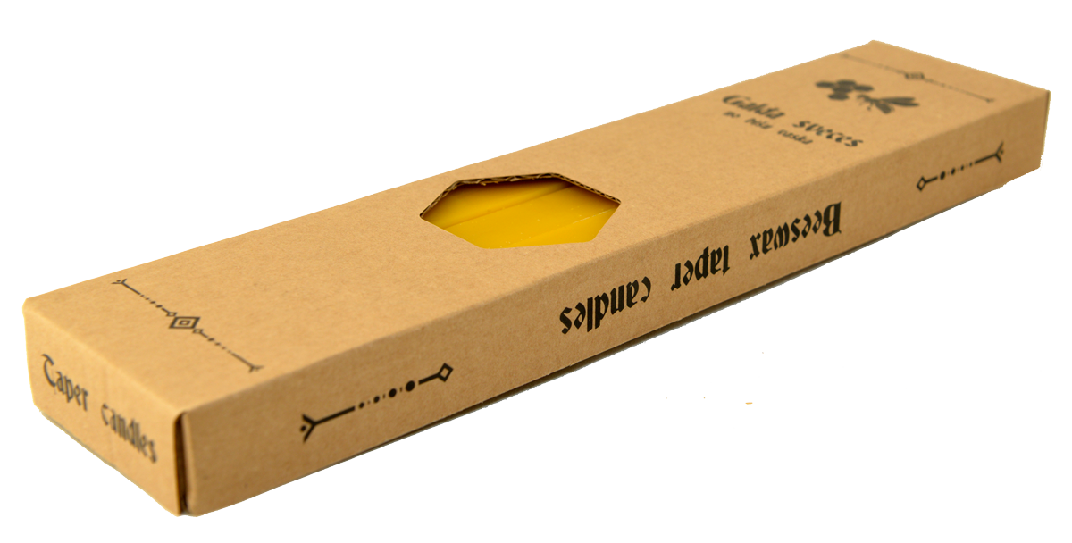 Emīlijas Bišu Vasks bišu vaska galda sveces, kantainas formas, 3gb.