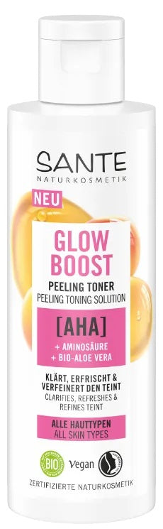 Sante Glow Boost attīrošs sejas toniks ar AHA skābēm, 125ml