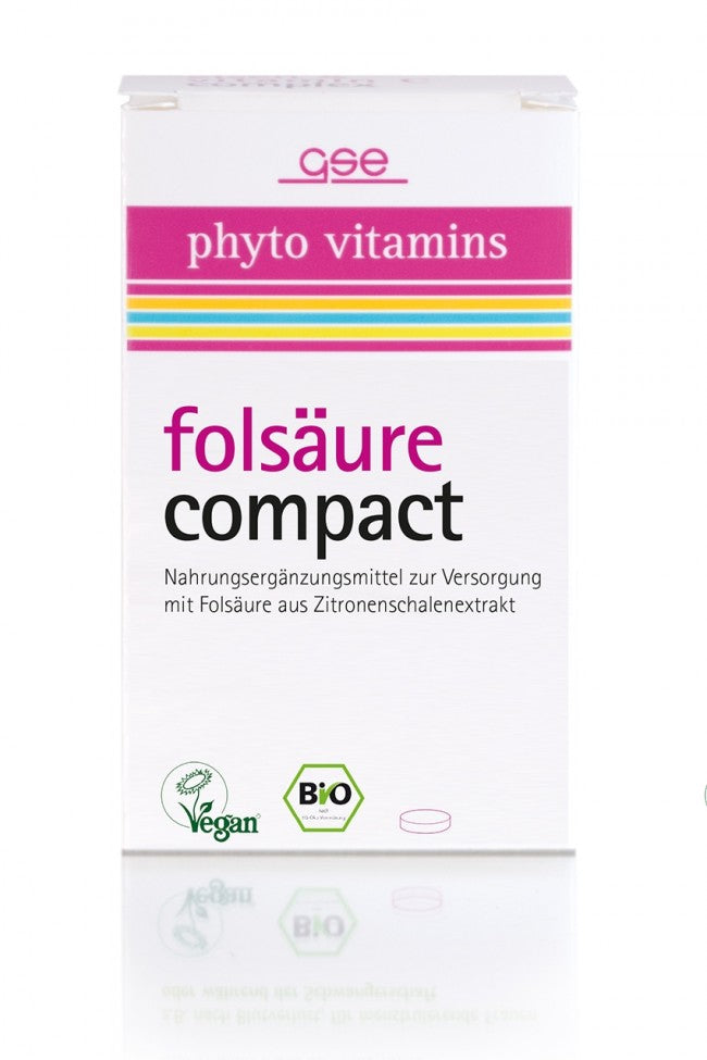 GSE Vertrieb Phyto Vitamins BIO augu folijskābe, uztura bagātinātājs, 120 tabl.