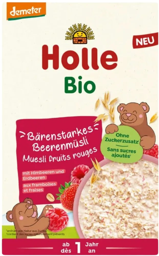 Holle BIO pilngraudu musli ar ogām, bez pievienota cukura , no 1 gadu vecuma, 200g