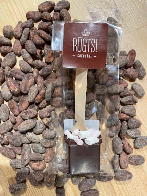 Rūgts! piena šokolādes karotīte ar zefīra gabaliņiem, 50g