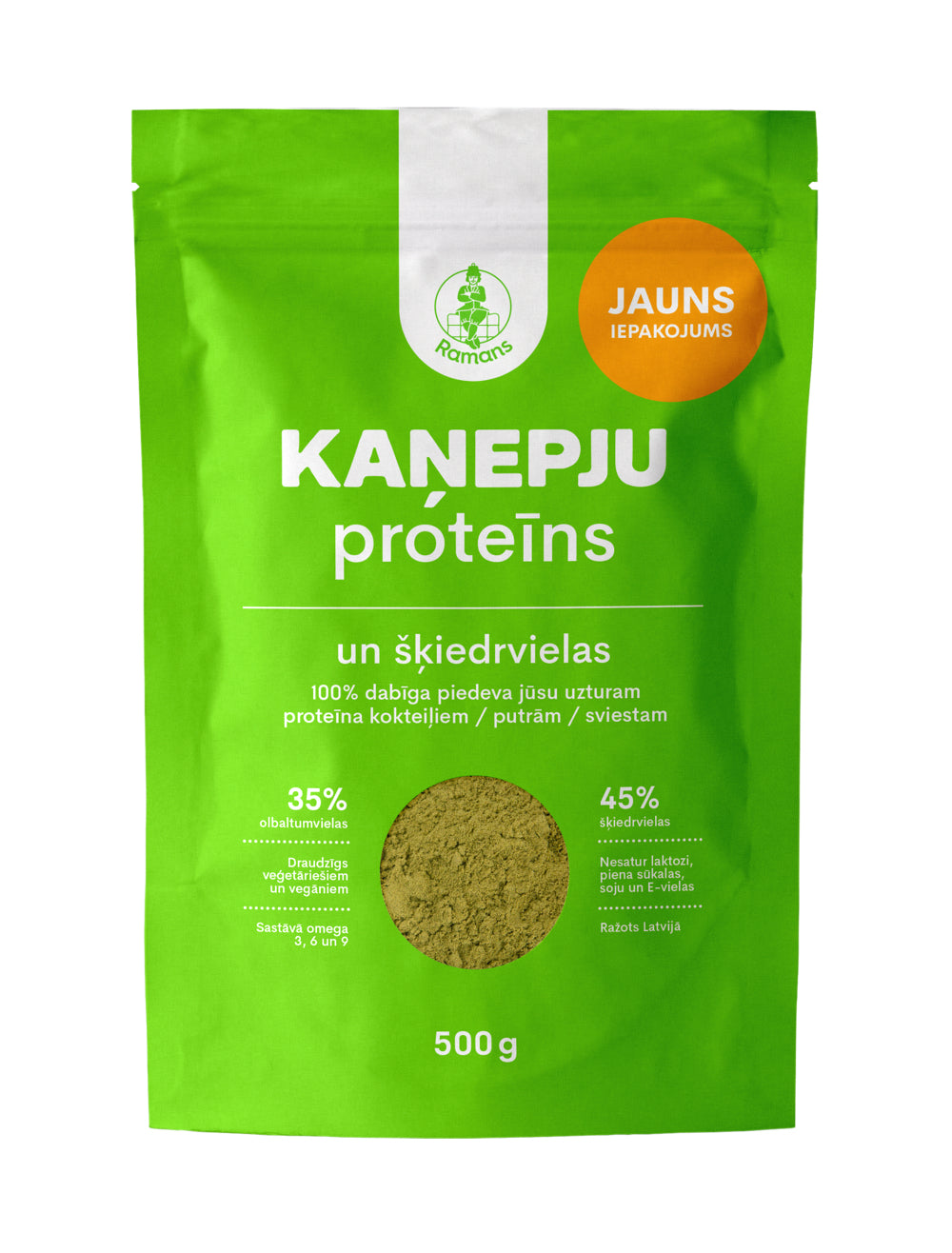 Ramans kaņepju proteīns un šķiedrvielas, 500g