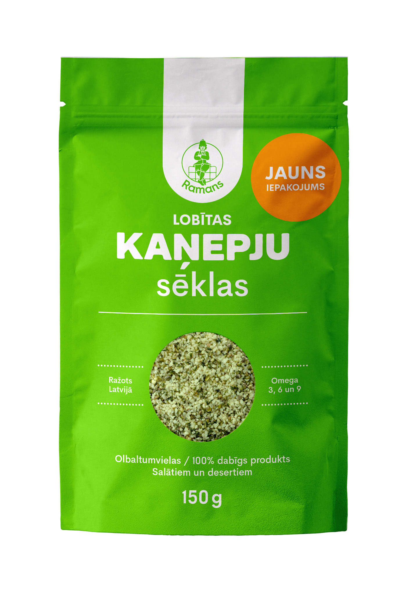 Ramans BIO lobītas kaņepju sēklas, 150g