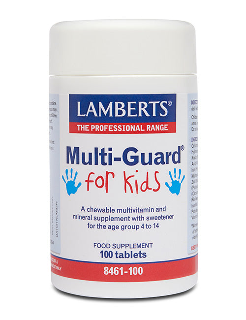 Lamberts uztura bagātinātājs Vitamīnu un minerālvielu komplekss bērniem Multi Guard, 100tabl.