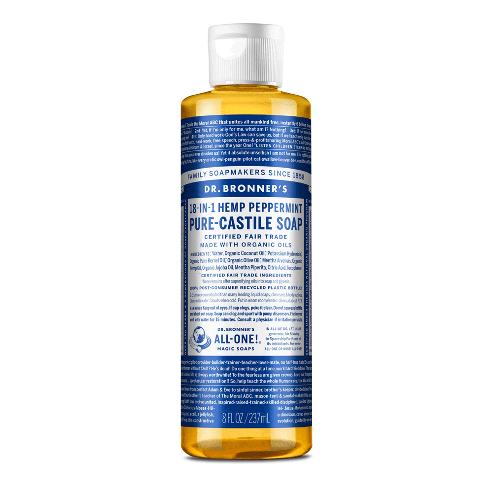 Dr. Bronner`s piparmētru šķidrās ziepes, 240ml
