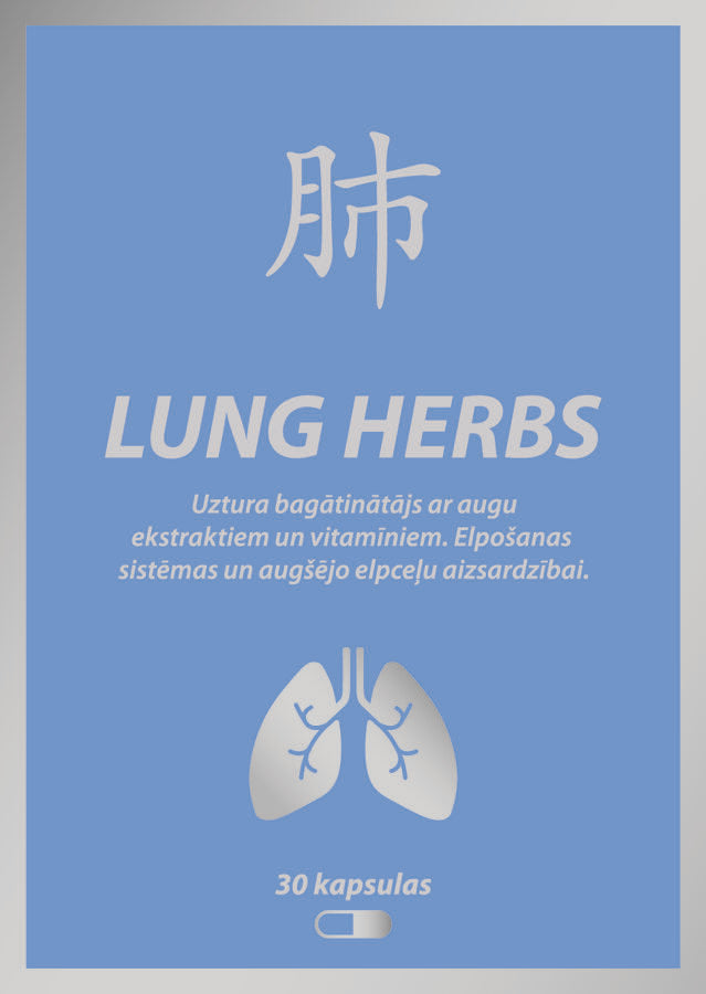 Diet Market uztura bagātinātājs elpošanas sistēmas un augšējo elpceļu aizsardzībai Lung Herbs, 30kaps.