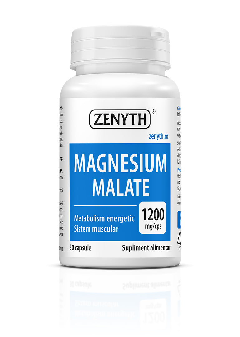 Zenyth uztura bagātinātājs Magnijs malāts (malate) 1200mg, 30 kaps.