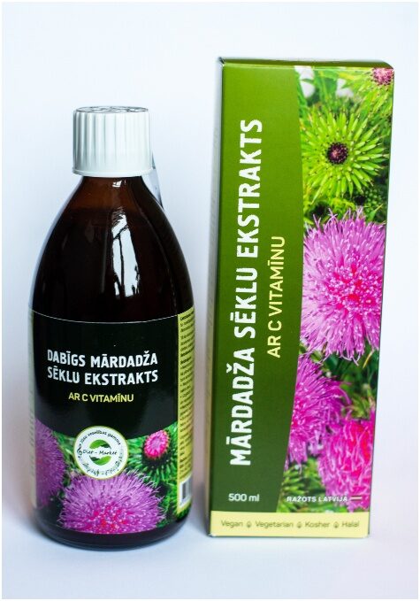 Diet Market dabīgs mārdadža sēklu ekstrakts ar C vitamīnu, 500ml