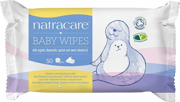 Natracare Baby Wipes mitrās salvetes bērniem, 50gab