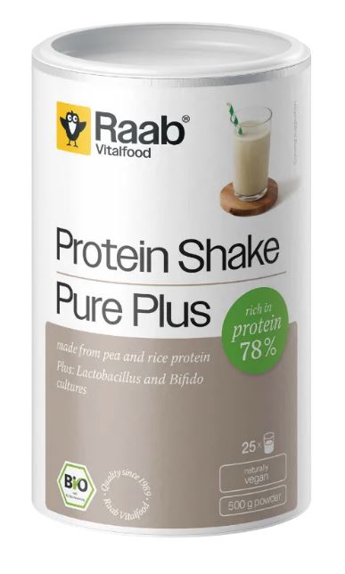 Raab Vitalfood BIO Protein Shake augu proteīna pulveru maisījums ar probiotikām, 500g