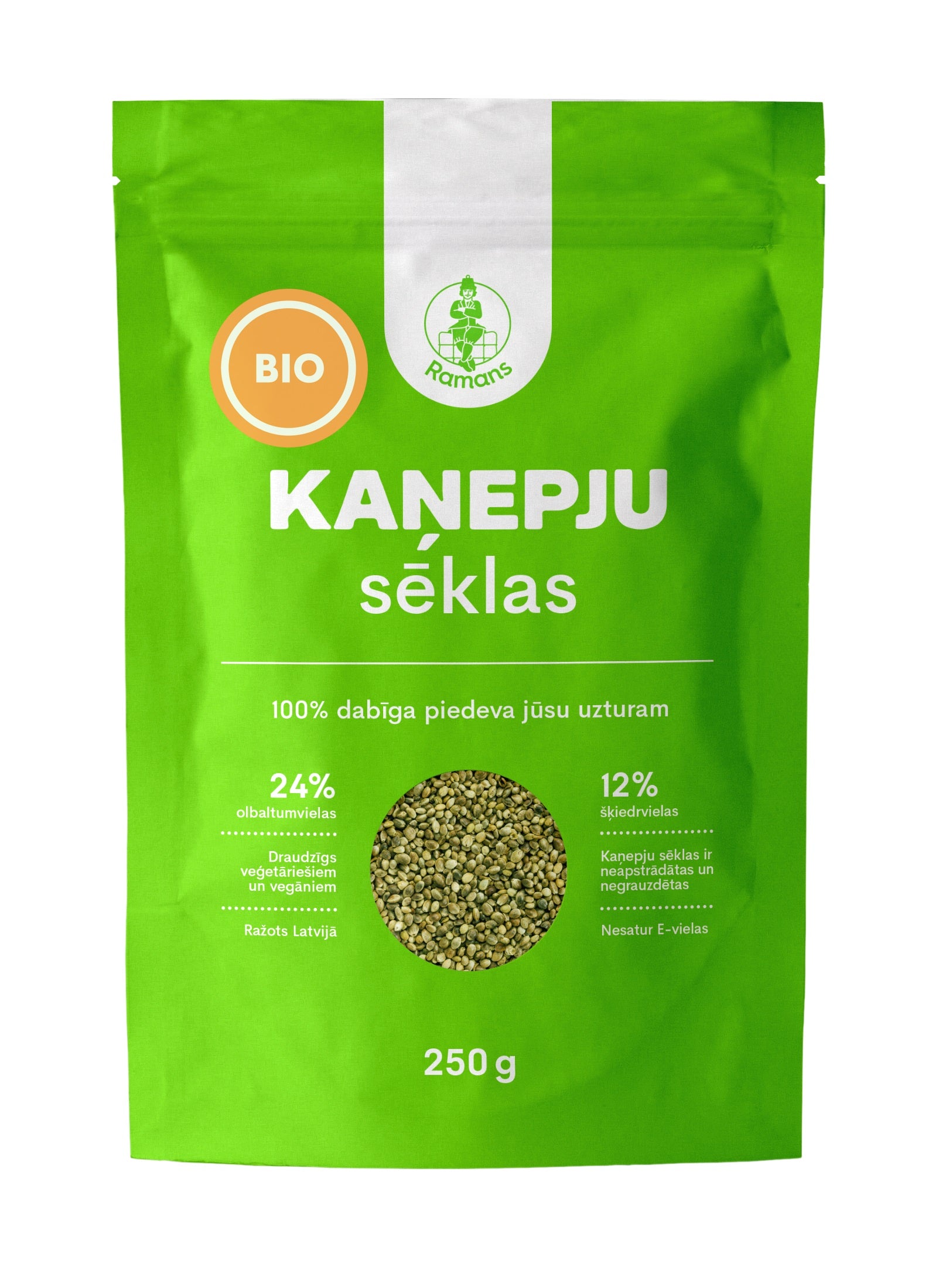 Ramans BIO kaņepju sēklas, 250g