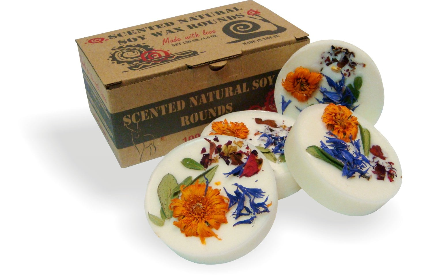 Gartda sojas vaska aplīši ar kanēļa un apelsīna ēterisko eļļu, 130g