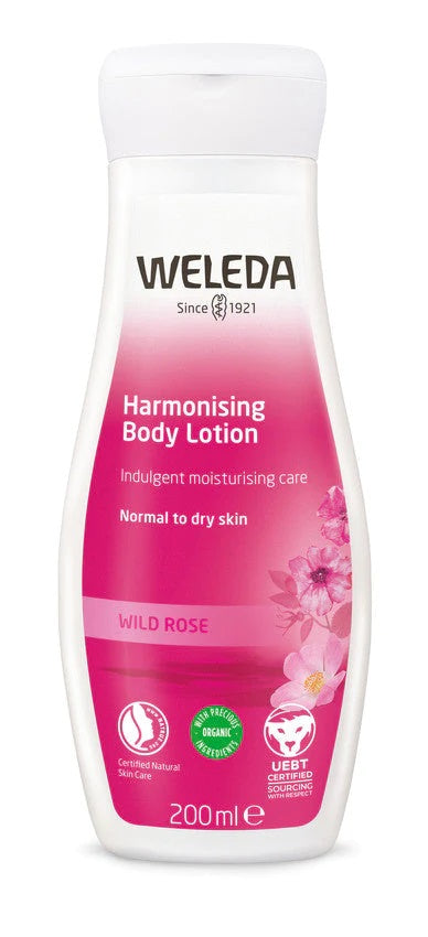 Weleda savvaļas rožu lutinošs pieniņš ķermenim, 200ml