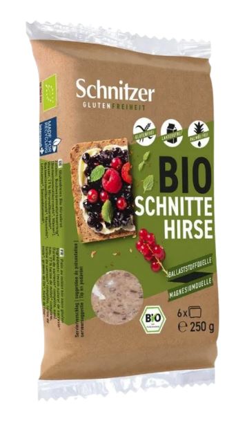 Schnitzer BIO bezglutēna prosas maize, 250g
